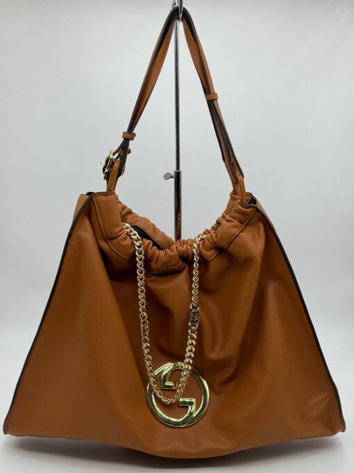 Женская сумка Gucci A125175 50/40 см каштановая - фото 2