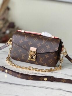 Женская сумка Louis Vuitton Pochette Metis Set 20/11 см A125204 коричневая