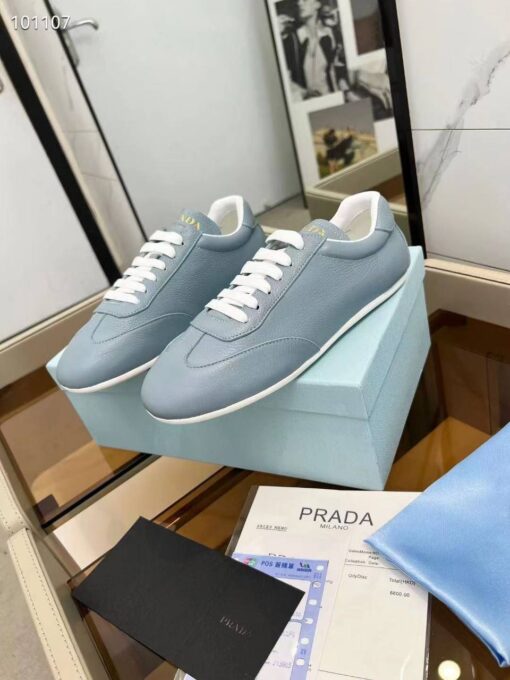 Кроссовки Prada Leather 2EG430 Premium L.Blue - фото 2