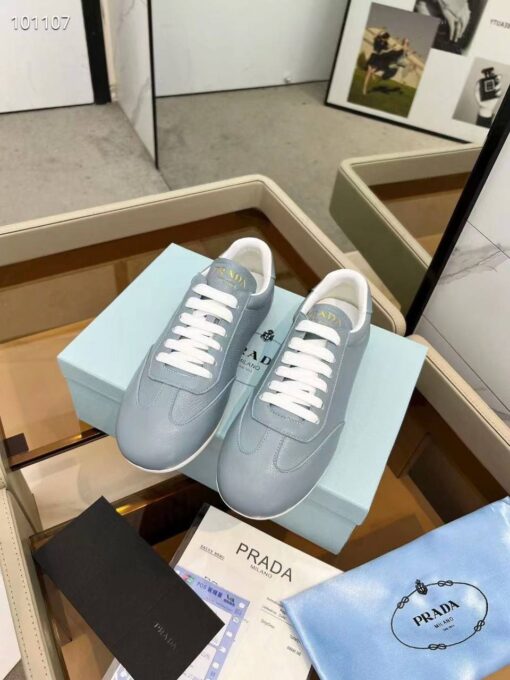 Кроссовки Prada Leather 2EG430 Premium L.Blue - фото 4