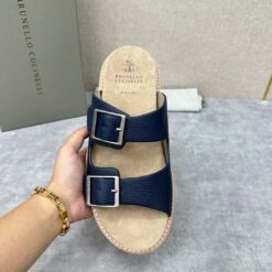 Шлёпанцы Brunello Cucinelli мужские A126145 синие