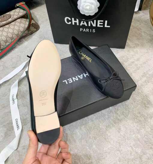 Балетки Chanel Ballet Flats G02819 Premium Black - фото 4