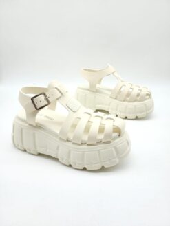 Женские сандалии Miu Miu A126842 белые - фото 9