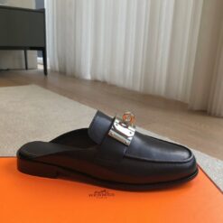 Шлёпанцы женские Hermes A126866 чёрные