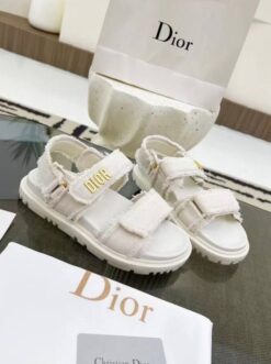 Сандалии женские Christian Dior A126935 тканевые белые