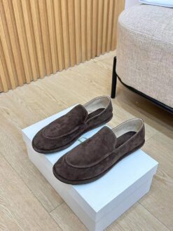 Мокасины The Row Canal Loafer in Suede F1258L74 Premium Brown