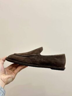 Мокасины The Row Canal Loafer in Suede F1258L74 Premium Brown