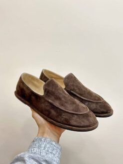 Мокасины The Row Canal Loafer in Suede F1258L74 Premium Brown