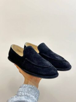 Мокасины The Row Canal Loafer in Suede F1258L74 Premium Black