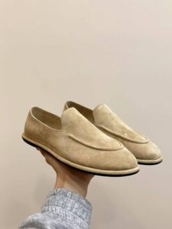 Мокасины The Row Canal Loafer in Suede F1258L74 Premium Beige