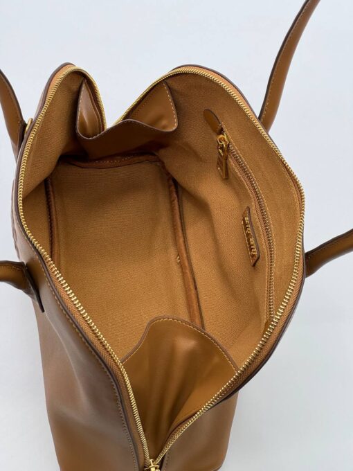 Сумка Miu Miu Leather (два размера 32/18 и 38/27 см) коричневая - фото 9