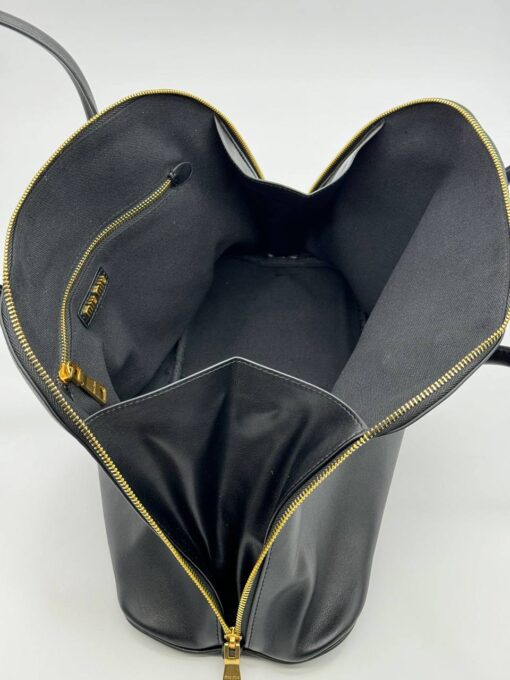Сумка Miu Miu Leather (два размера 32/18 и 38/27 см) чёрная - фото 9