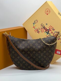 Женская сумка Louis Vuitton Loop Hobo 35/23/9 см A127583 коричневая