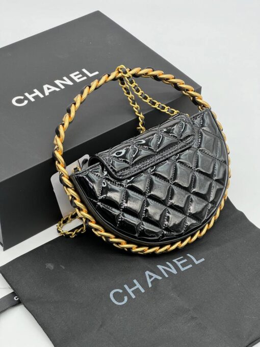 Женская сумка Chanel 22/14 см A127593 черная - фото 3