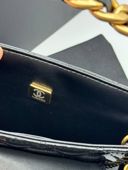 Женская сумка Chanel 22/14 см A127593 черная - фото 6