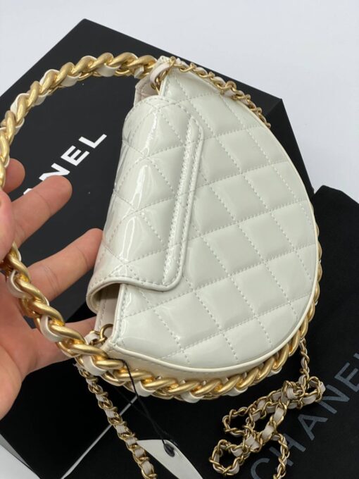 Женская сумка Chanel 22/14 см A127600 белая - фото 4