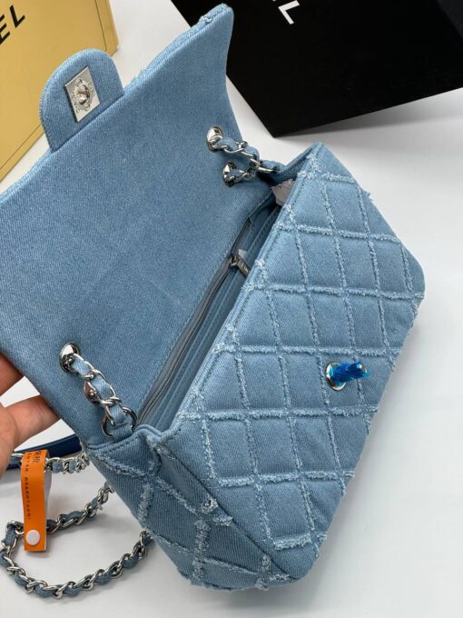Женская сумка Chanel 26x14 голубая A127605 - фото 6