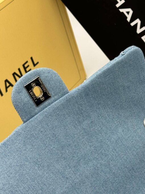 Женская сумка Chanel 26x14 голубая A127605 - фото 7