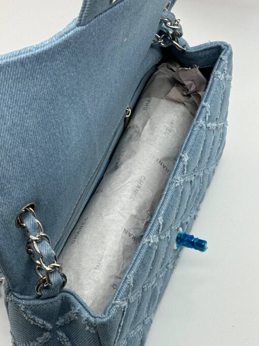 Женская сумка Chanel 26x14 голубая A127605 - фото 8