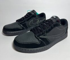Кроссовки Nike Air Jordan 1 Low x Travis Scott чёрные