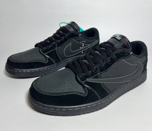 Кроссовки Nike Air Jordan 1 Low x Travis Scott чёрные - фото 1