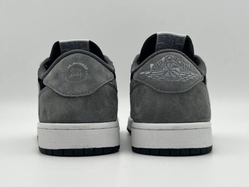 Кроссовки Nike Air Jordan 1 Low x Travis Scott чёрно-серые с белым - фото 7