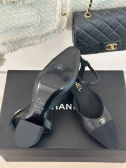 Босоножки Chanel Goatskin Grosgrain G31318 Y50006 Black