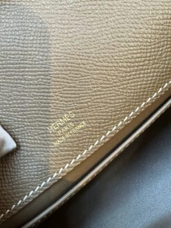 Женская сумка Hermes Kelly Pochette 22 Epsom Gold Hardware Premium Brown