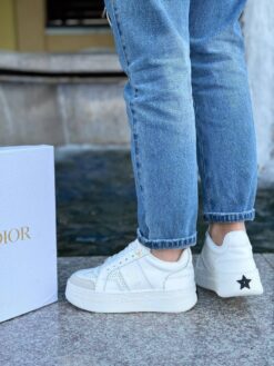 Кроссовки Christian Dior Star White Calfskin and Suede GR Platform White Gld