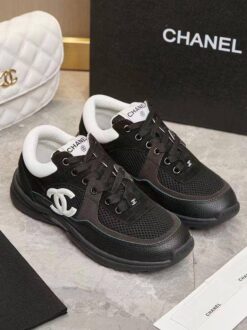 Кроссовки женские Chanel A129062 чёрные - фото 5