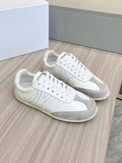 Кроссовки Celine Jogger Low Lace-Up In Calfskin & Suede Calfskin White Wht