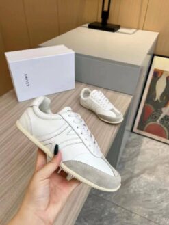 Кроссовки Celine Jogger Low Lace-Up In Calfskin & Suede Calfskin White Wht