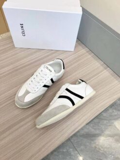 Кроссовки Celine Jogger Low Lace-Up In Calfskin & Suede Calfskin White Blk