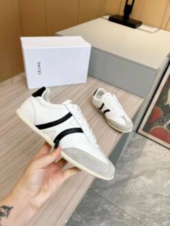 Кроссовки Celine Jogger Low Lace-Up In Calfskin & Suede Calfskin White Blk