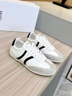 Кроссовки Celine Jogger Low Lace-Up In Calfskin & Suede Calfskin White Blk