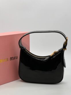 Сумка Miu Miu Leather Hobo Bag 23/13 см A129249 чёрная