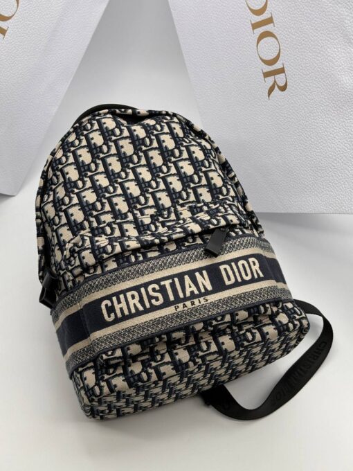 Рюкзак Christian Dior Jacquard Fabric A129359 чёрно-бежевый (ширина 25 и 30 см) - фото 1