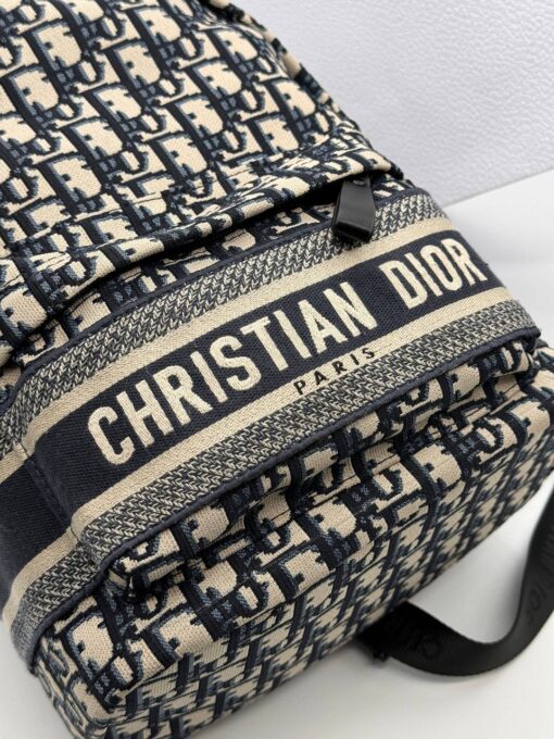 Рюкзак Christian Dior Jacquard Fabric A129359 чёрно-бежевый (ширина 25 и 30 см) - фото 4