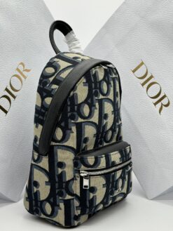 Рюкзак Christian Dior Jacquard Fabric A129380 бежево-серый (ширина 25 и 30 см)