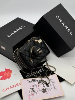 Сумка-камера фотоаппарат Chanel 20/12 см A129388 черная