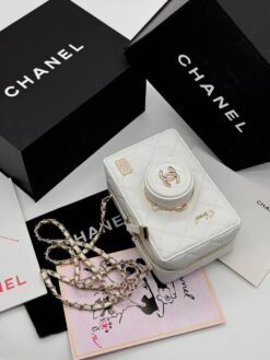 Сумка-камера фотоаппарат Chanel 20/12 см A129408 белая