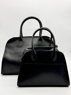Сумка The Row Soft Margaux in Leather Black (два размера 26 и 40 см)