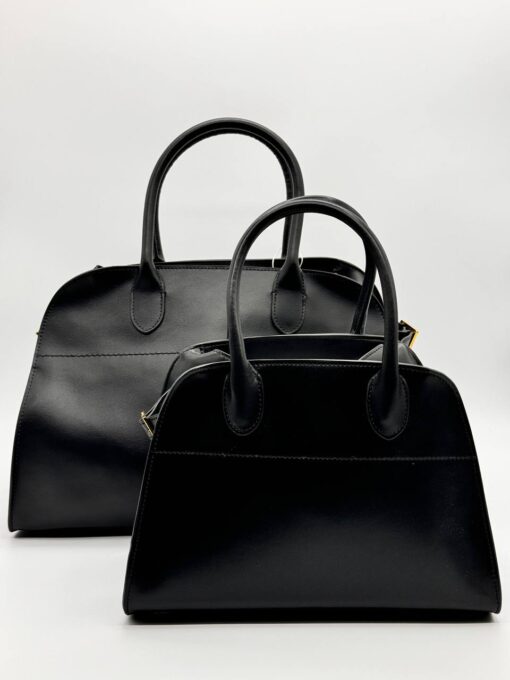 Сумка The Row Soft Margaux in Leather Black (два размера 26 и 40 см) - фото 1