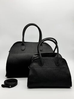 Сумка The Row Soft Margaux in Grainy Leather Black (два размера 26 и 40 см)