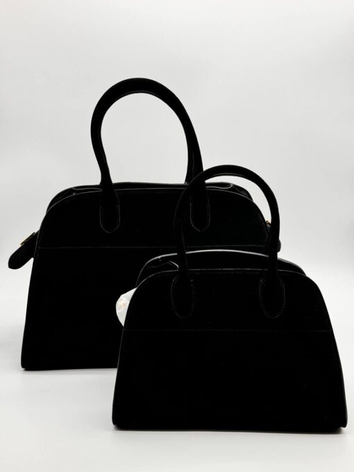 Сумка The Row Soft Margaux in Suede Black (два размера 26 и 40 см) - фото 1