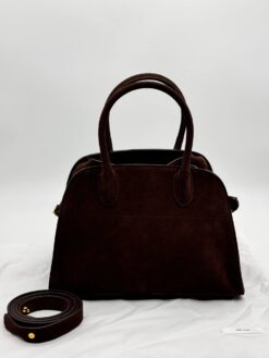 Сумка The Row Soft Margaux in Suede Brown (два размера 26 и 40 см)