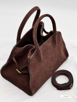 Сумка The Row Soft Margaux in Suede Brown (два размера 26 и 40 см)