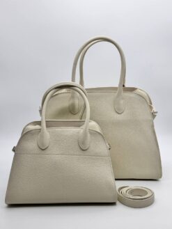 Сумка The Row Soft Margaux in Grainy Leather White (два размера 26 и 40 см)
