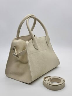 Сумка The Row Soft Margaux in Grainy Leather White (два размера 26 и 40 см)