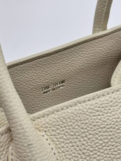 Сумка The Row Soft Margaux in Grainy Leather White (два размера 26 и 40 см)